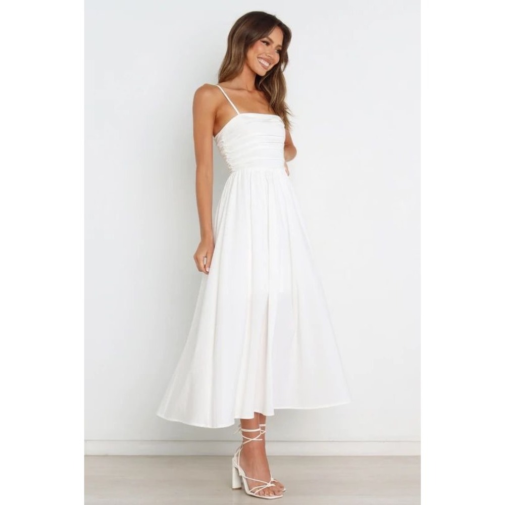 Petal & Pup Sienna Midi Dress in White New Size 2